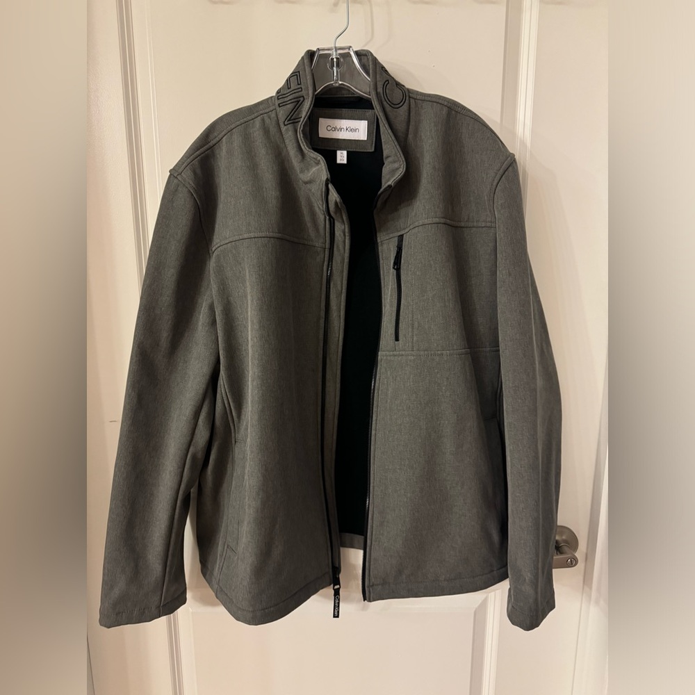 Calvin Klein Charcoal Gray Jacket Outerwear